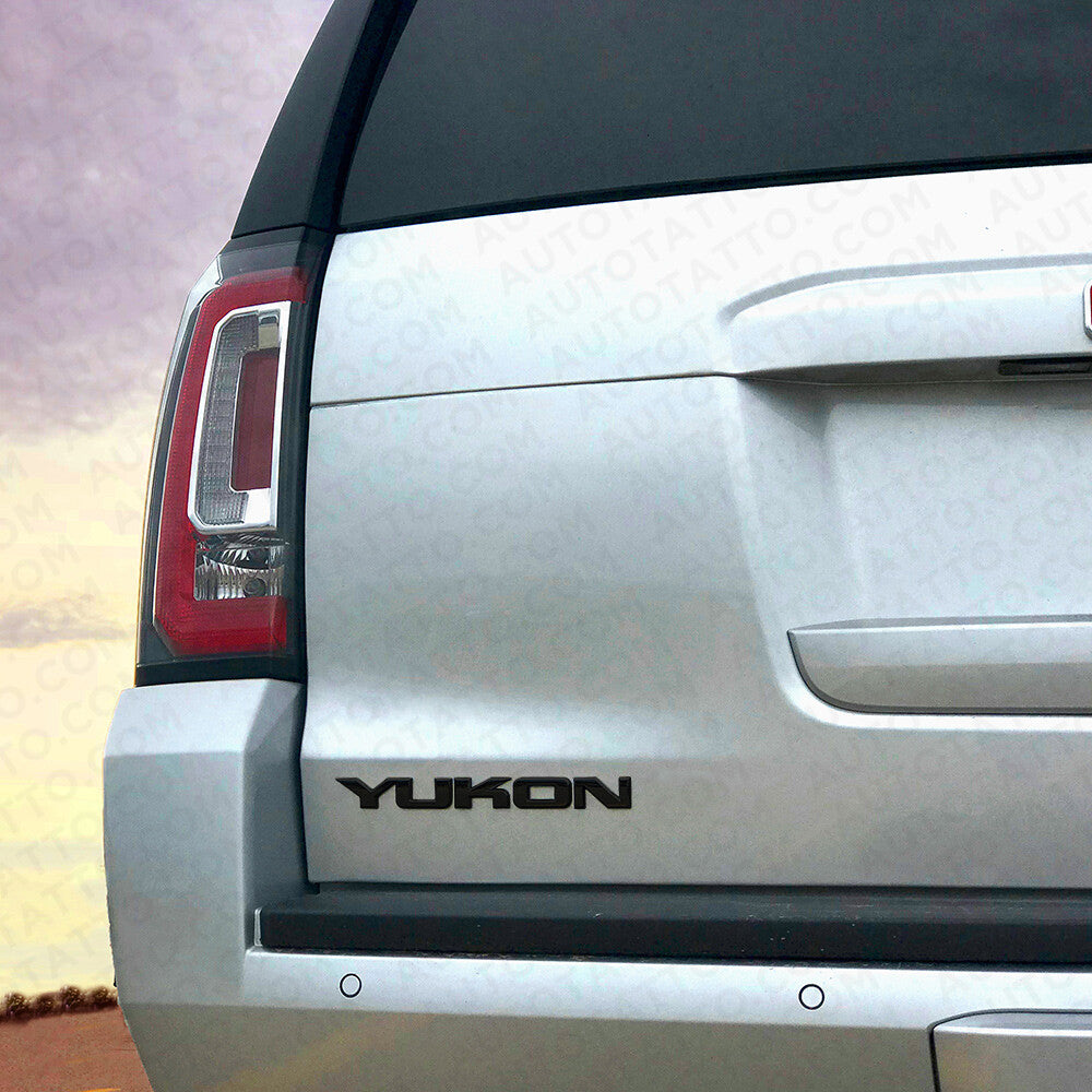 1x YUKON Liftgate Door Letter Nameplate Emblem SUV HD Badge For GMC 3D Black