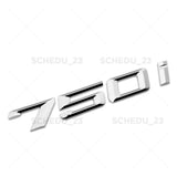 09-15 Chrome BMW 750i Trunk Letter Nameplate Emblem Badge Performance F01 F04