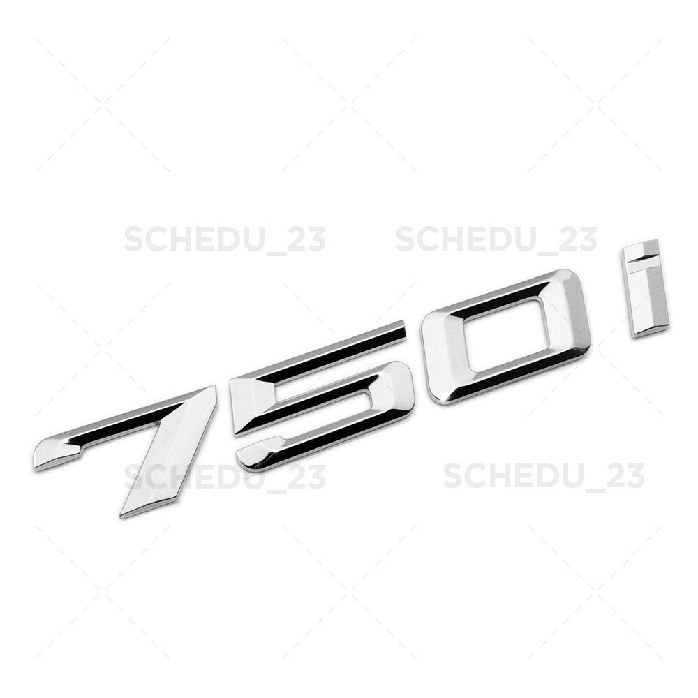 09-15 Chrome BMW 750i Trunk Letter Nameplate Emblem Badge Performance F01 F04