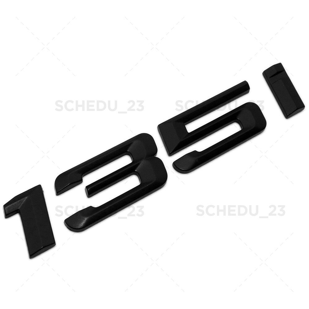 BMW 135i Trunk Lid Nameplate Letter Emblem Badge M Performance Sport Matte Black