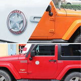 Universal 3D Fashion Metal Round Texas Star Car Decal Sticker Auto Decoration