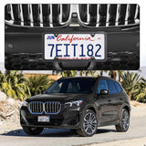 Slim Carbon Fiber Style License Plate Frame 2 PCS Stainless Steel Heavy Duty US