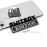2Pcs ShitBox Edition 3D Car Truck Emblem Funny Badge Sticker Decal Decorate