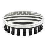 Chevrolet Wheel Center Hub Cap 83mm 3.25" USA Flag Tahoe Suburban Sierra Car Accessory - Silver