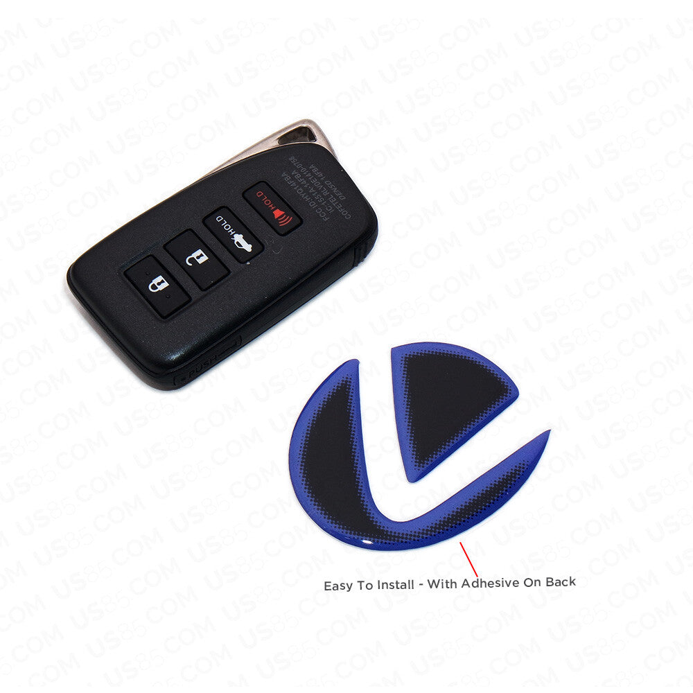 Lexus Car Interior 3D Blue Hybrid Steering Wheel Logo Badge Emblem Decoration