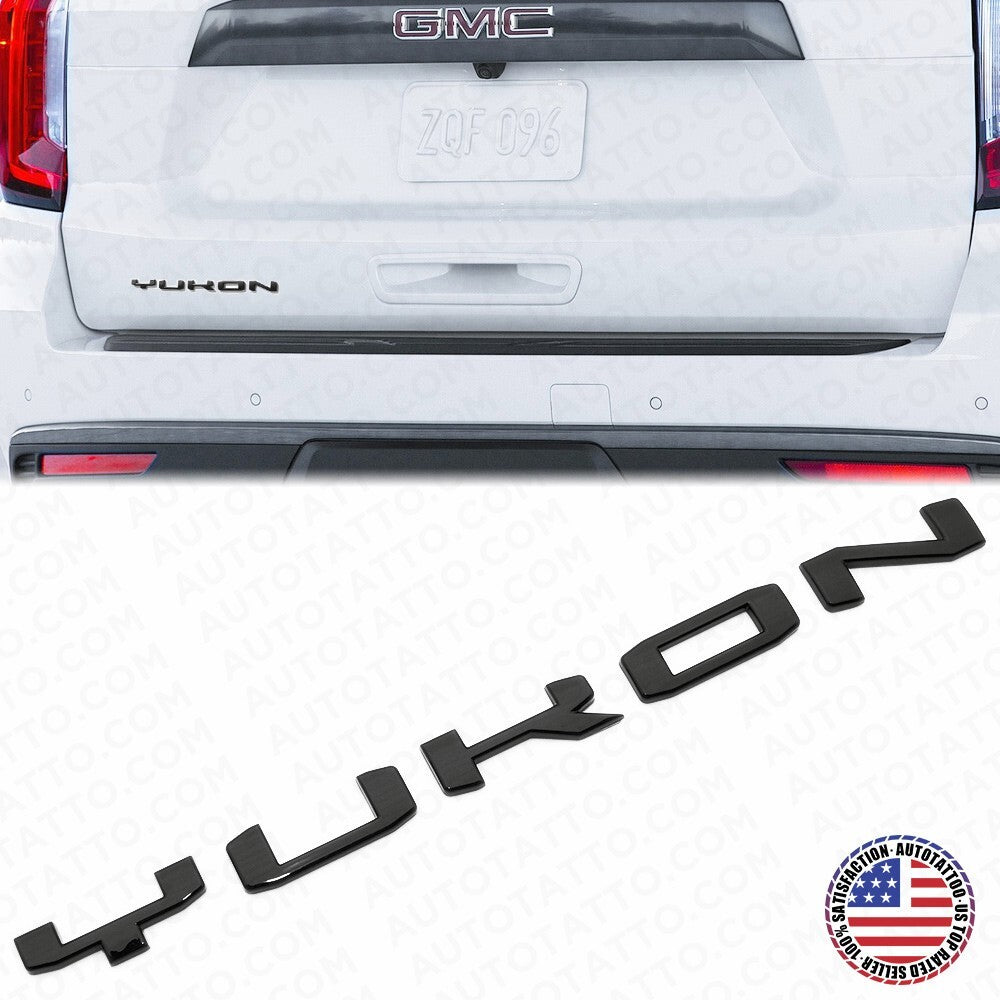2021+ GMC Yukon Rear Liftgate Nameplate Letter Badge Emblem AT4 XL Gloss Black