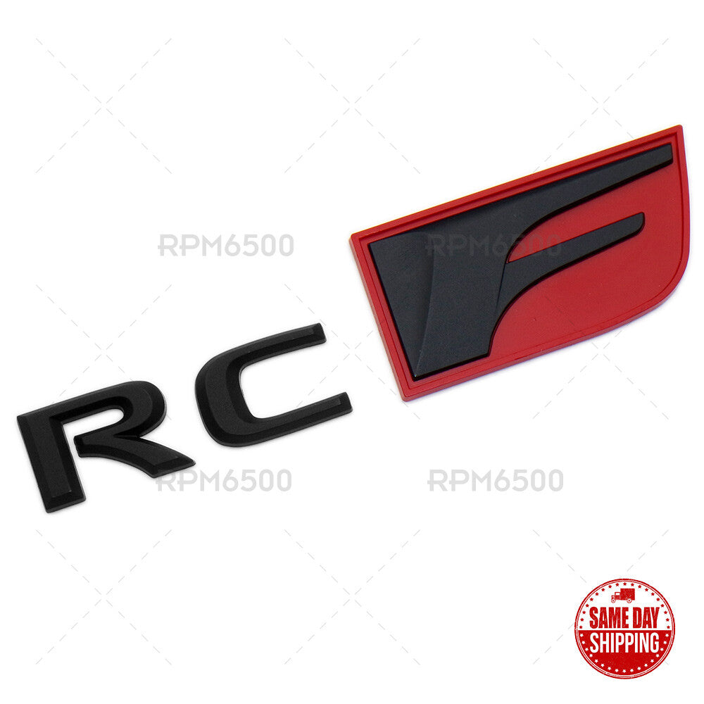Lexus Trunk Lid Black Red RCF RC F Letter Logo Badge Emblem Car Replace F-Sport