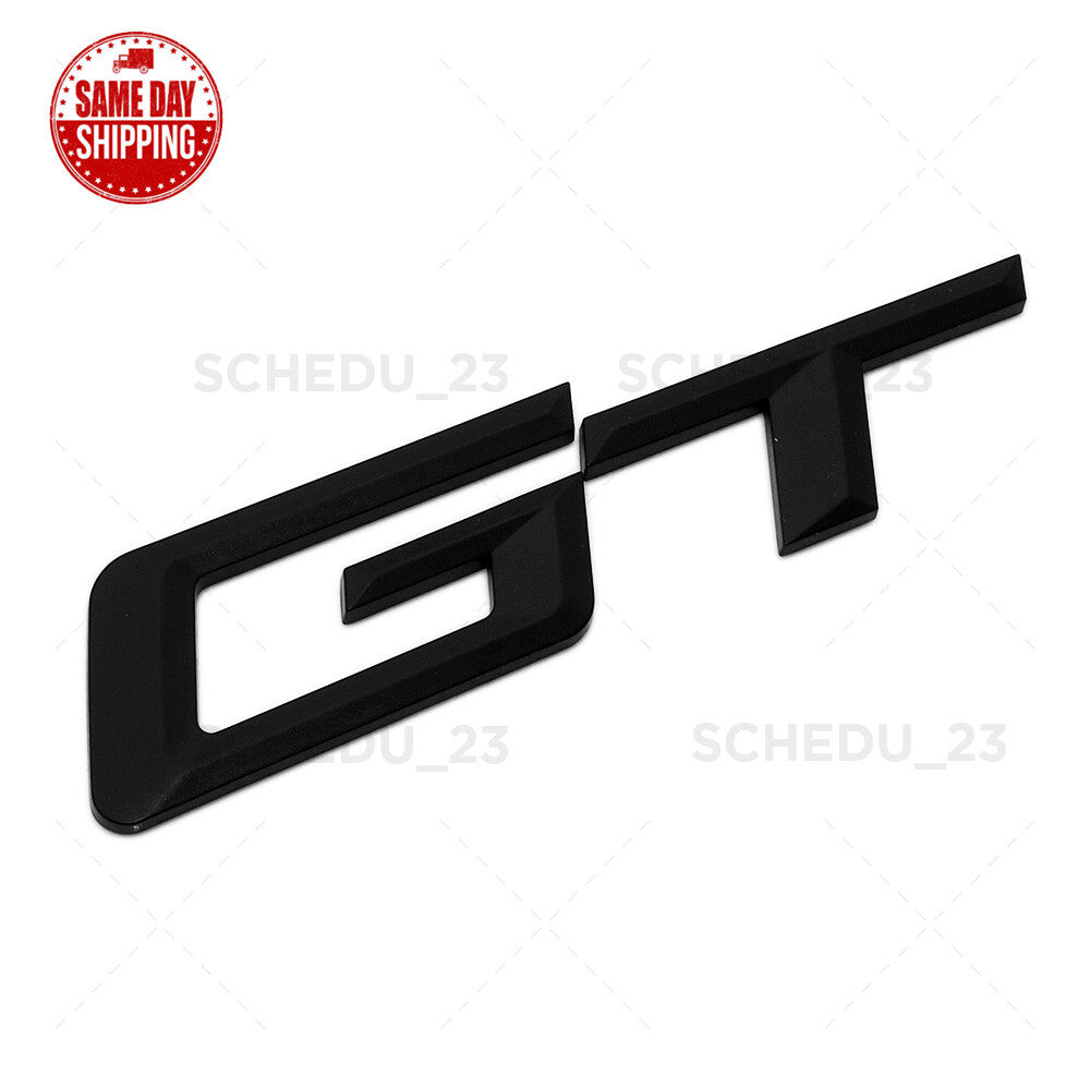 18-19 Matte Black GT Trunk Lid  Letter Emblem Badge 6 Series Performance
