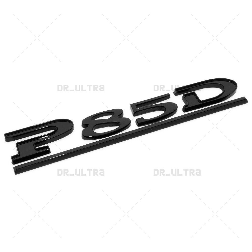 Tesla Liftgate P85D Performance Nameplate Logo Badge Emblem Sport Gloss Black