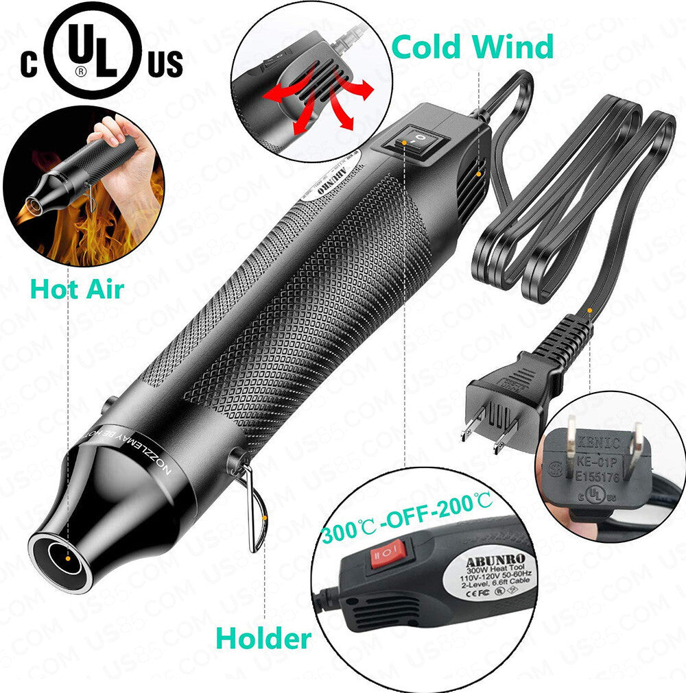Mini Hot Air Heat Gun Electric Portable for Car Decal Wrap Emblem Remove Tool