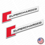 Audi Supercharged Side Fender Marker Nameplate Emblem Badge Decorate ABS Sline