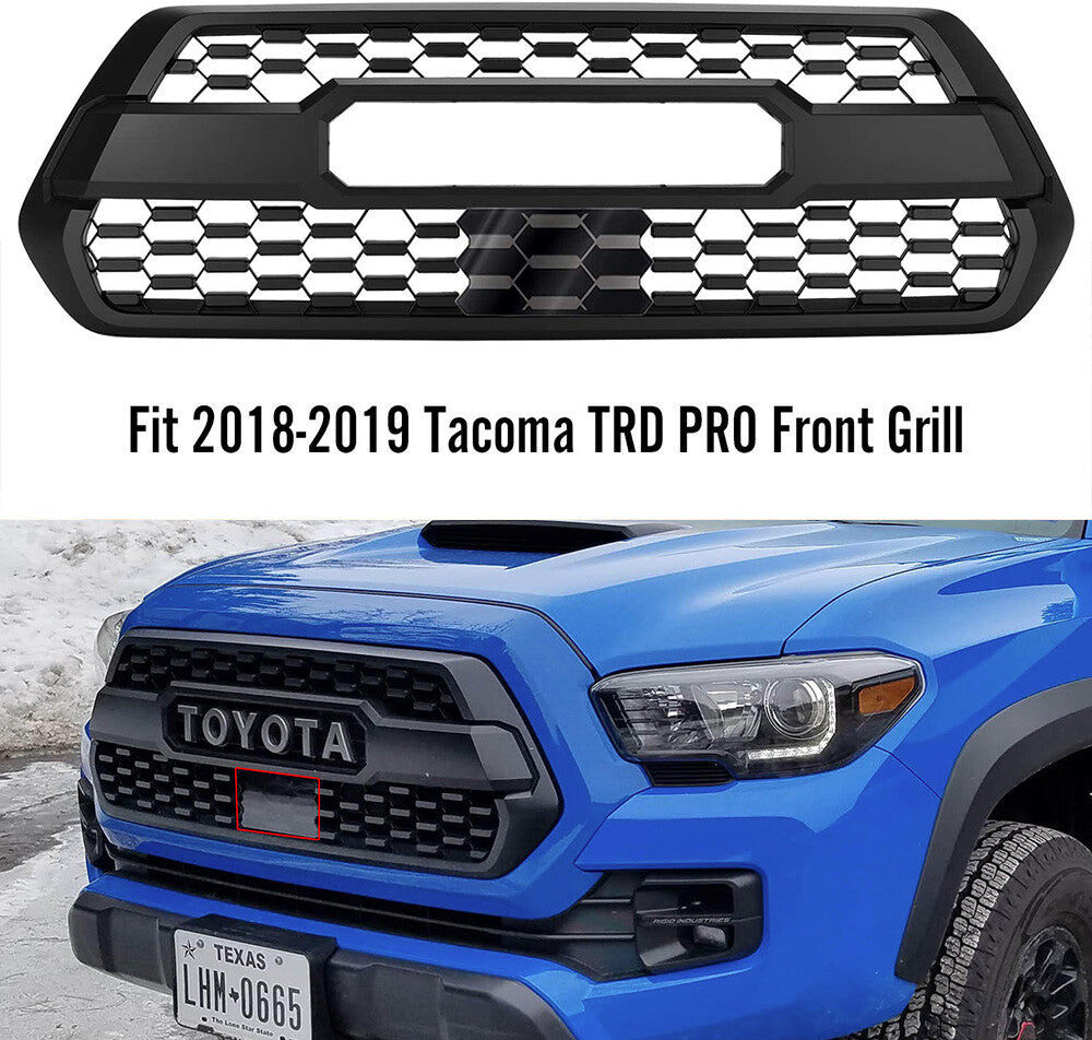 For 17-21 Toyota Tacoma TRD PRO Grill Garnish Radiator Sensor Cover Sport