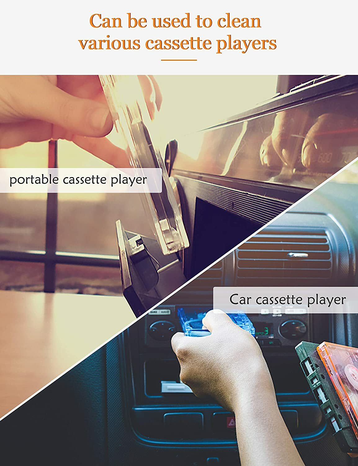 3.5mm Jack Car AUX Cassette Tape Adapter Audio MP3 CD Phone Radio Converter
