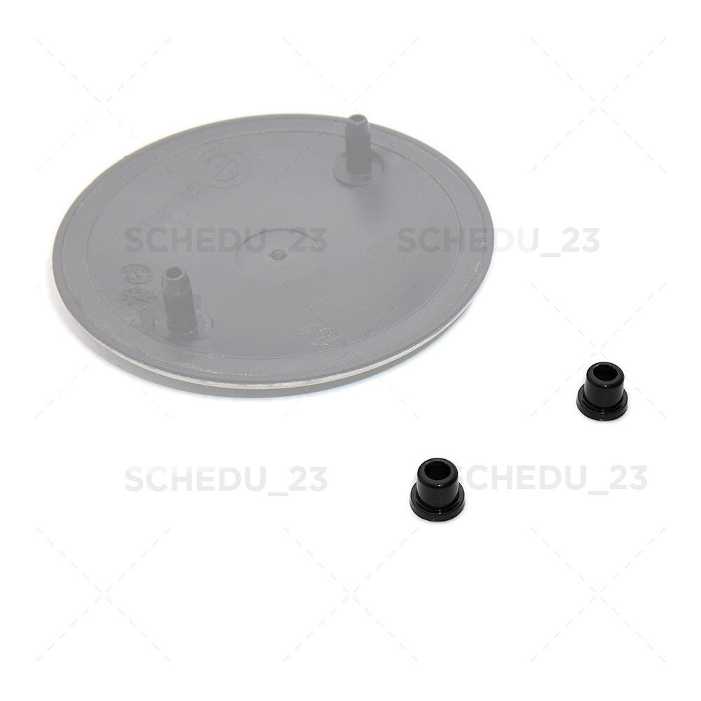 2 Pices Ornament Retainer Plate Hood Hatch Deck Lid Logo Emblem Grommets For BMW