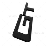 10-13 Gloss Black 535i 550i GT Trunk Lid Letter Emblem 5 Series Performance F07