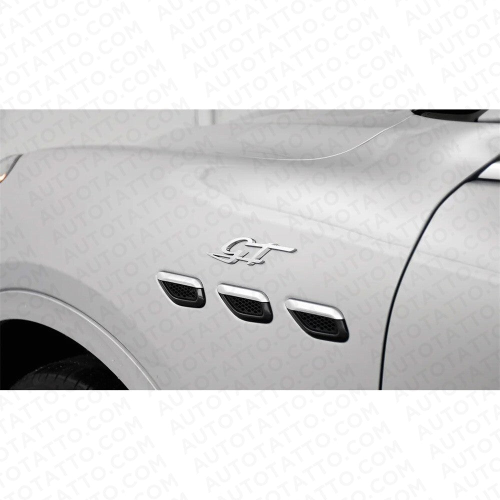 Maserati Ghibli Levante Grecale Front Side Fender Logo GT Emblem Badge Chrome