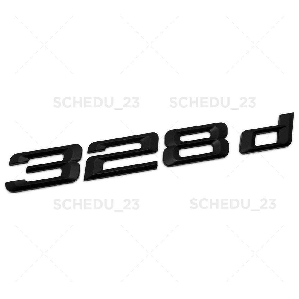 Matte Black 328d Letter Logo Emblem Badge Trunk Lid M Series Performance F30
