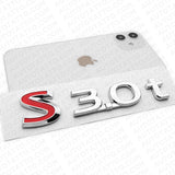 For Infiniti S 3.0t Left or Right Side Fender Badge Emblem Nameplate Chrome Red