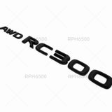 Lexus Trunk AWD RC 300 Matte Black Letter Logo Badge Emblem Car Replace F-Sport