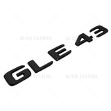 17-21 Mercedes GLE 43 Letter Emblem Liftgate Logo Badge AMG Sport Gloss Black