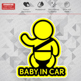 Baby in Car Seat Belt 3D Sticker Decal Kid on Board Van Trunk Window Decorate