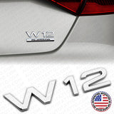 For Audi Sport Car Rear Truck W12 Marker Nameplate Emblem Logo Badge Chrome