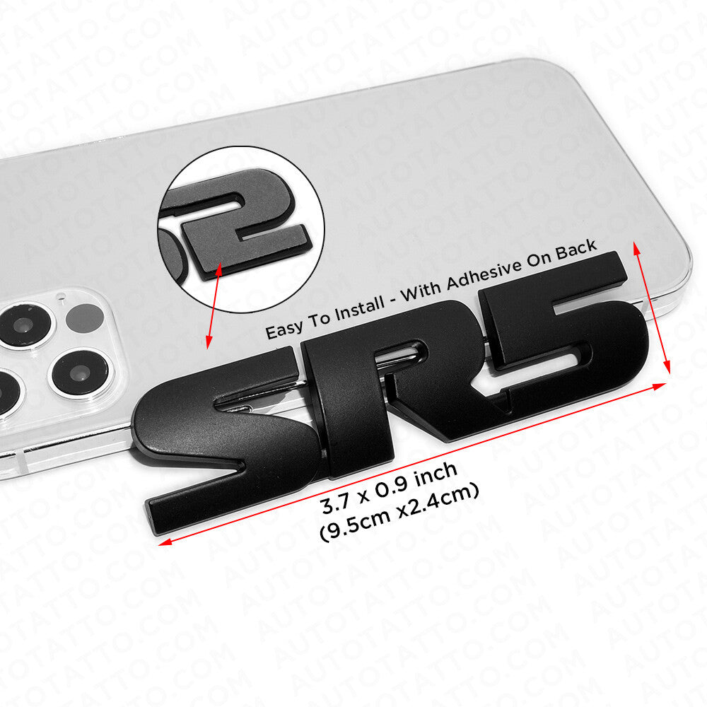 Black Out Tacoma 4 Runner TRD Pro SR5 Emblem Side Rear Door Tailgate Badge Sport