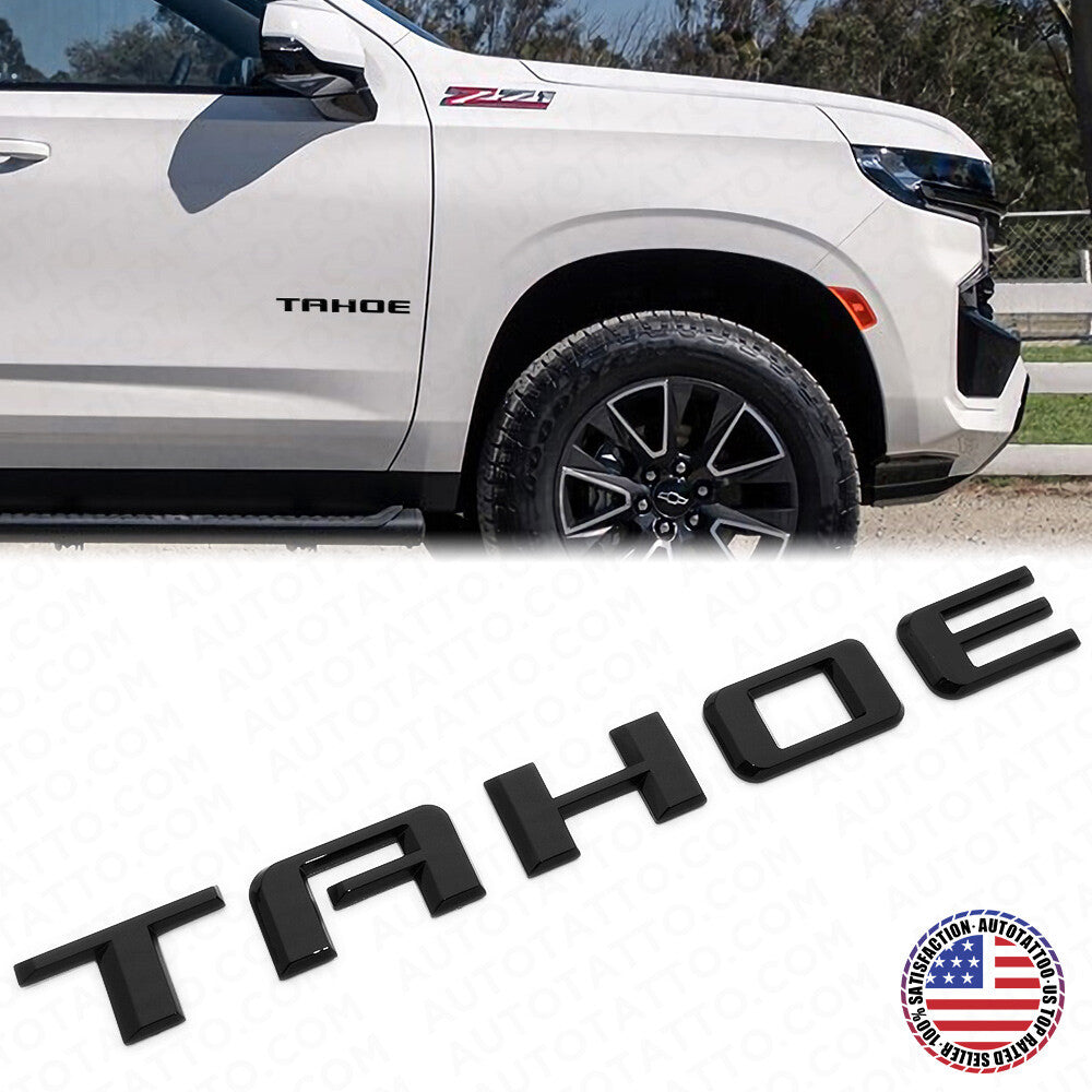2021+ Chevy Tahoe Gloss Black Front Side Door Vehicle Nameplate Emblem Decorate