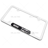 Mini Coopet Sport Front or Rear License Plate Frame Cover Stainless Steel Chrome