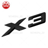 18-24 Gloss Black X3 Rear Liftgate Trunk Nameplate Letter Emblem Badge /M Sport