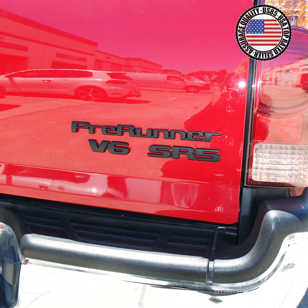 For Toyota 05-16 Tacoma SR5 Rear Body Letter Black Tailgate Adhesive Nameplate