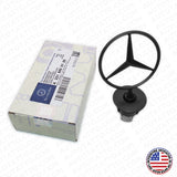 Mercedes-Benz OEM Black Front Hood Ornament Mounted Star Logo Badge Emblem A221