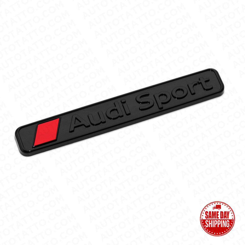 Audi Sport Trunk Lid Fender Badge Nameplate Emblem Decorate Gift Black Sline