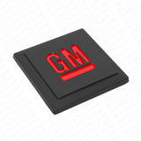 GM Logo Mark of Excellence 1.25" Fender Door Nameplate Emblem Badge Black Red