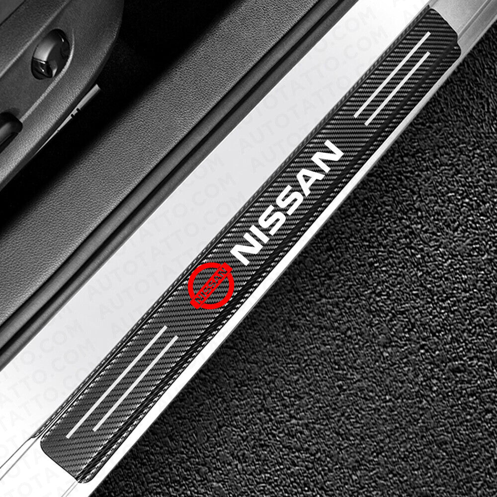 For Nissan Car Door Plate Sill Scuff Cover Anti Scratch Decal Sticker Protector