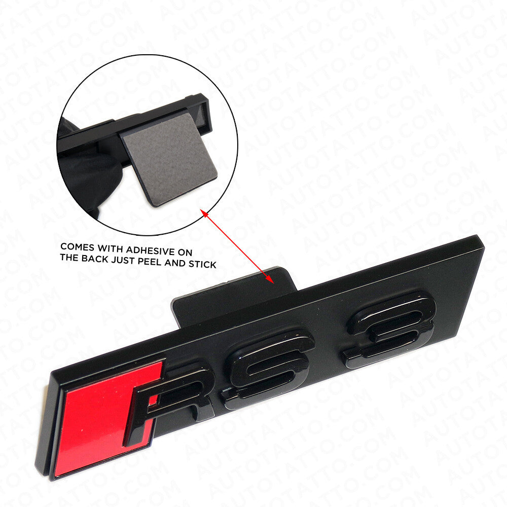 Audi RS3 Front Grille Bumper Radiator Lettering Emblem Badge Logo Sport Black