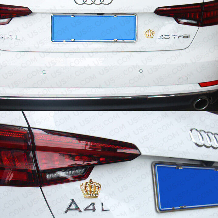 Universal Fashion Zinc Alloy Bling Crystal Crown Car Decal Sticker Decoration