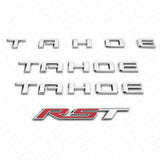 2021+ Chevy Tahoe OEM Chrome Nameplate Emblem Kit Set RST Sport Decorate