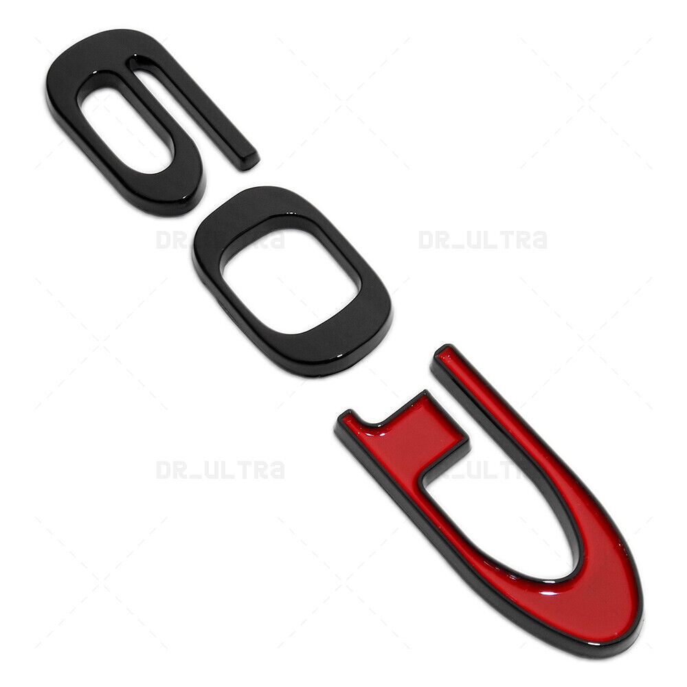 Tesla Rear Liftgate Lid Model 60D Nameplate Logo Badge Emblem Sport Black & Red