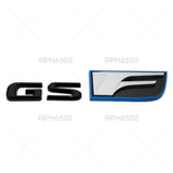 Lexus Trunk Lid Gloss Black GS F Letter Logo Badge 3D Decal Sport Emblem F-Sport