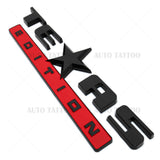 2x GMC Chevrolet Cadillac TEXAS Edition Door Emblem Badge Decorate Black Red