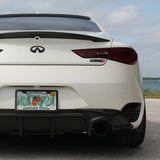 17-22 Infiniti Q60 Rear Luggage Lid Nameplate Emblem Badge Logo Gloss Black
