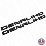 2x Denali HD Side Door Tailgate Letter Nameplate Emblem Badge GMC 3D Matte Black