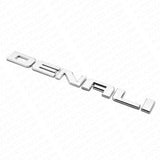 2x Denali Door Tailgate Letter Nameplate Emblem SUV HD Badge GMC 3D HD Chrome