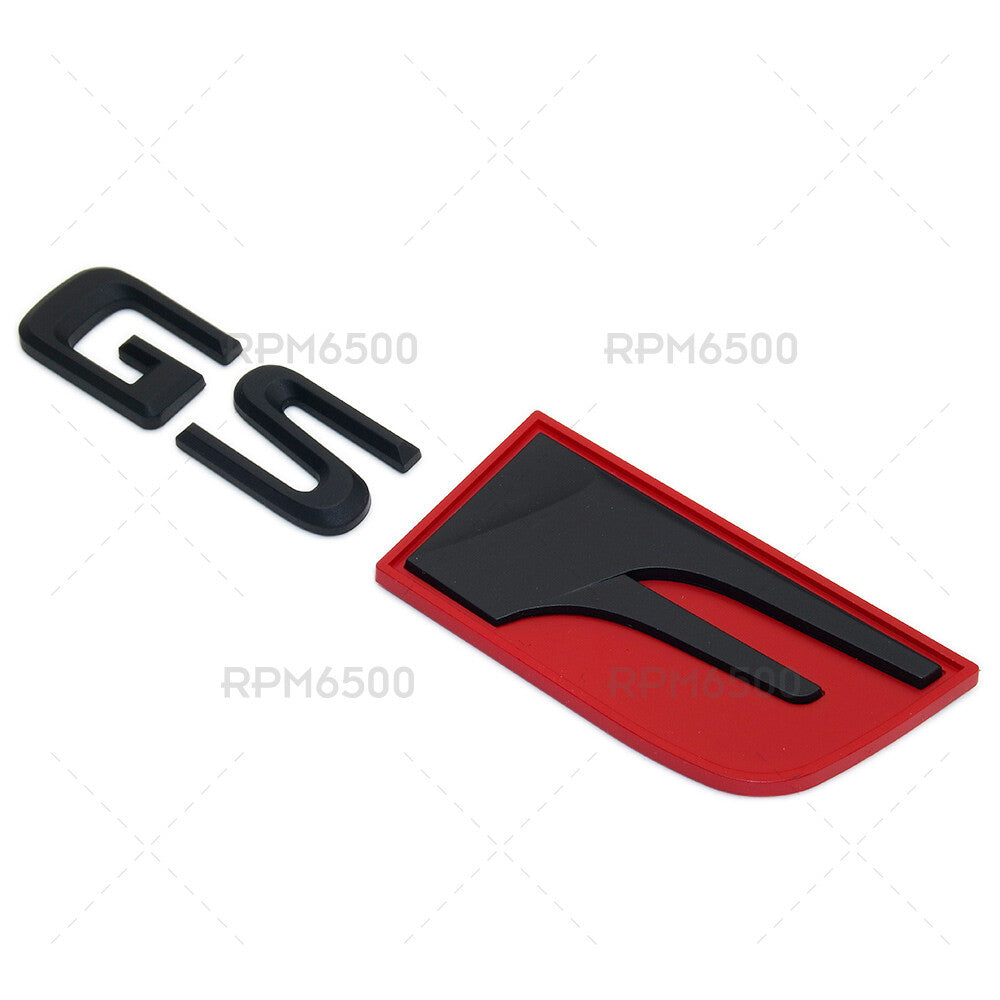 Lexus Trunk Lid Black Red GS F Letter Logo Badge 3D Decal Sport Emblem F-Sport