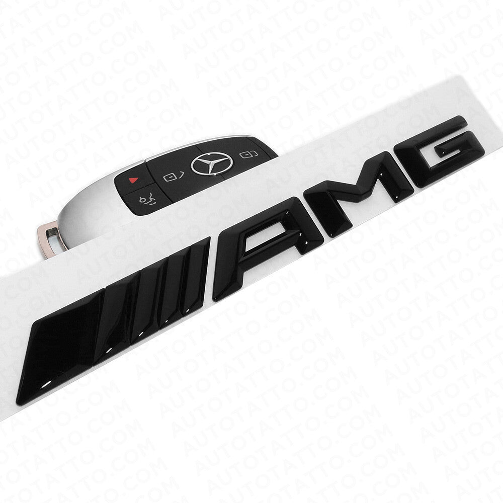 15-16 New AMG Rear Trunk Letter Emblem Logo Badge Decoration Sport Gloss Black