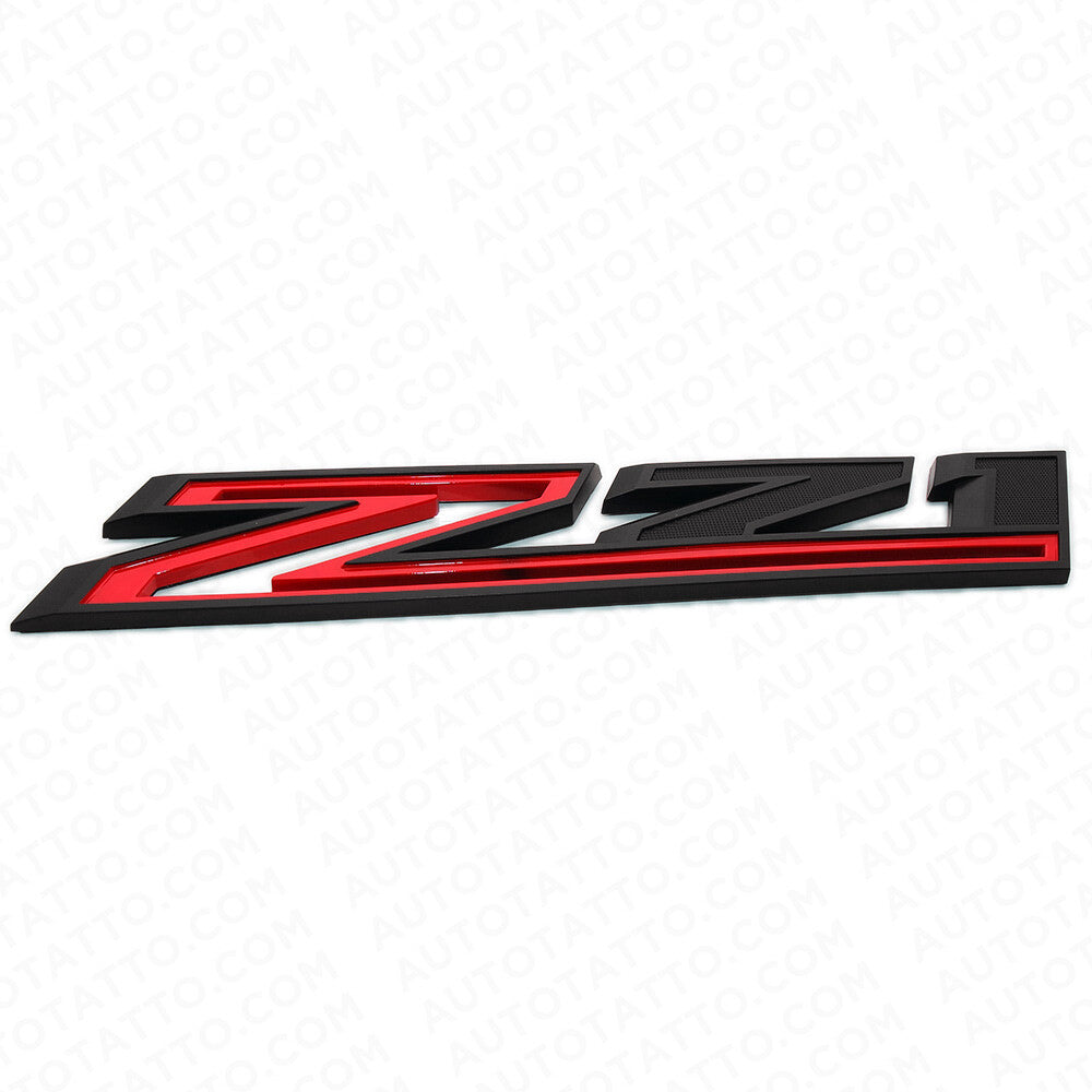 2x For Chevy 19-21 Silverado Z71 Fender Letter Sport Logo Emblem Badge Black Red
