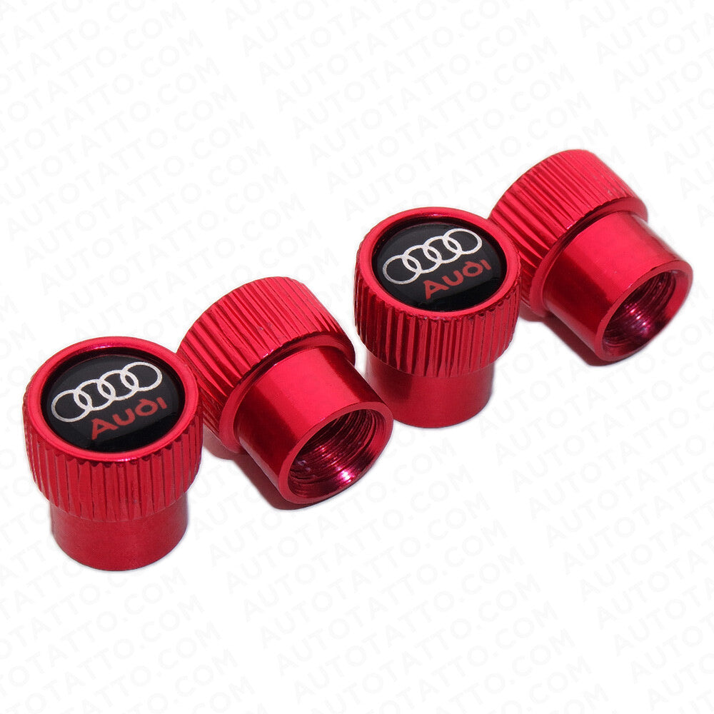 For Audi Logo Sport Roundel Car SUV Wheels Tire Air Valve Caps Stem Dust Cover