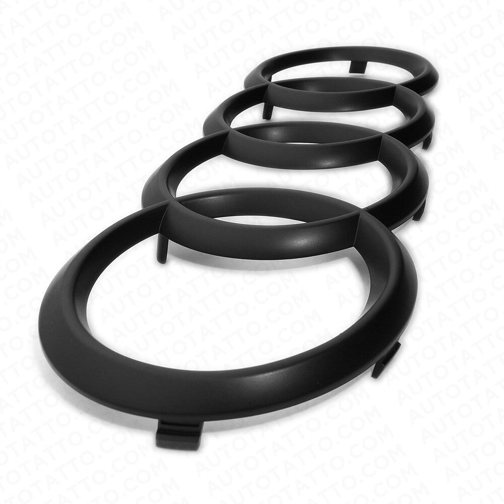 For Audi Matte Black Front Grille Rings Badge Logo Emblem Q3 Q5 SQ5 Q7 A6 A7 S7