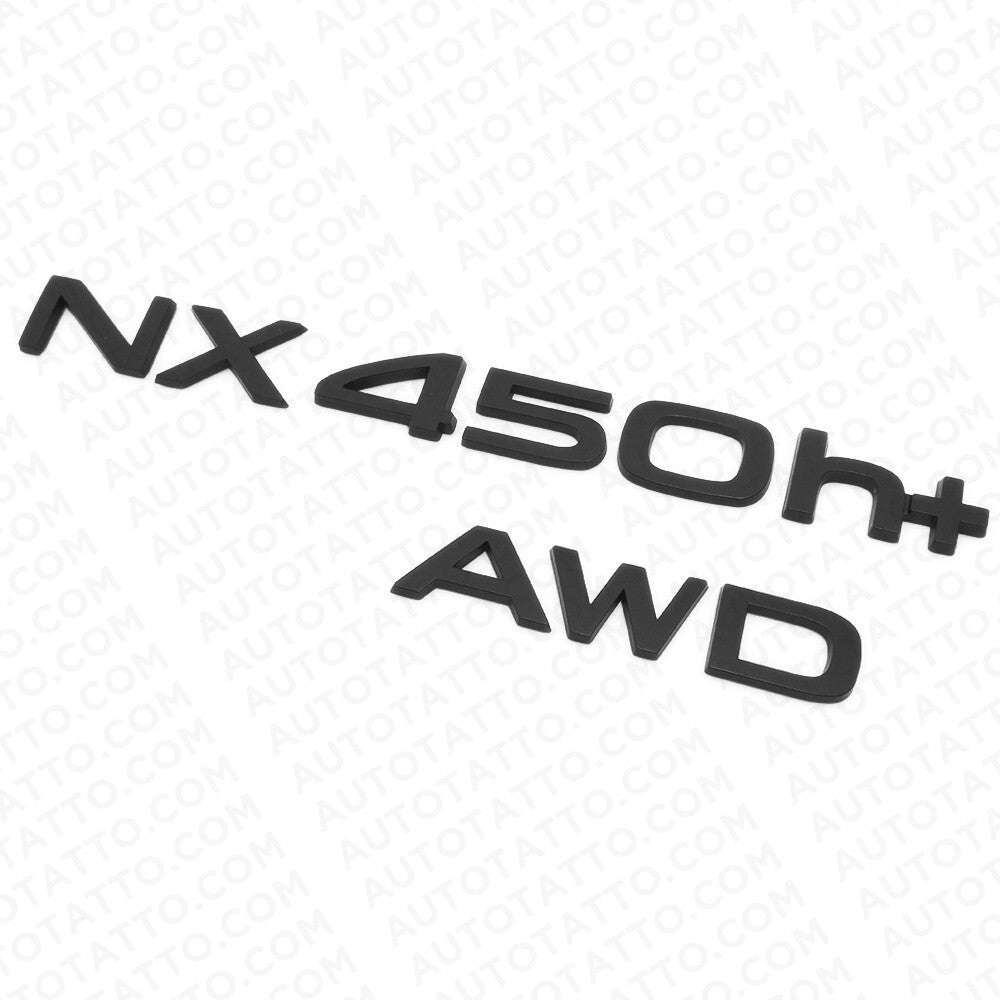 22+ Lexus NX 450h+ AWD Rear Liftgate Letter Logo Badge Emblem Matte Black Sport